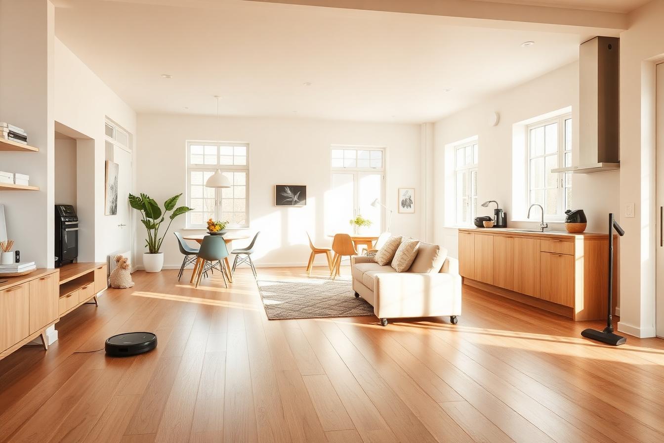 Living room with appliances